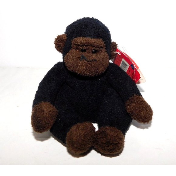 Russ Berrie Luv Pets Gorilla BOZ 5" Bean Bag Plush Stuffed Chamois Feel w Tag - Picture 4 of 8